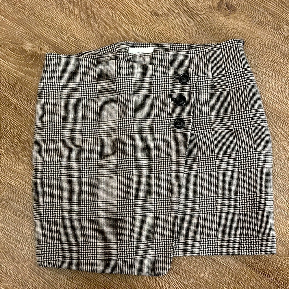 Plaid Black and White Women's Skirt